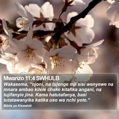 Mwanzo 11:4 SWHULB Bible Verse Image