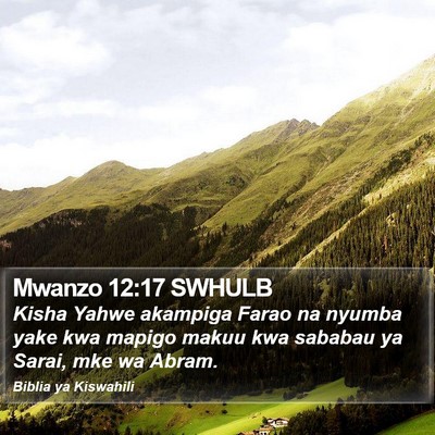 Mwanzo 12:17 SWHULB Bible Verse Image
