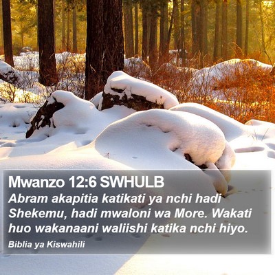 Mwanzo 12:6 SWHULB Bible Verse Image