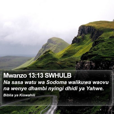 Mwanzo 13:13 SWHULB Bible Verse Image