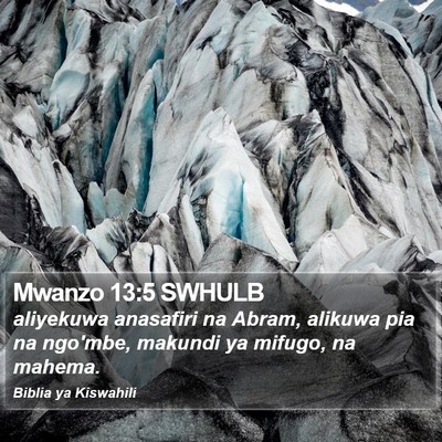 Mwanzo 13:5 SWHULB Bible Verse Image