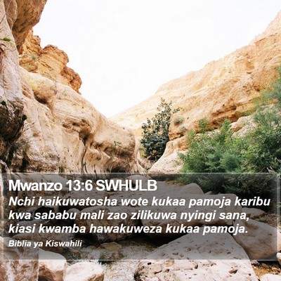 Mwanzo 13:6 SWHULB Bible Verse Image
