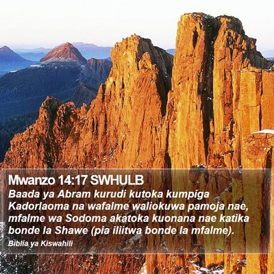 Mwanzo 14:17 SWHULB Bible Verse Image