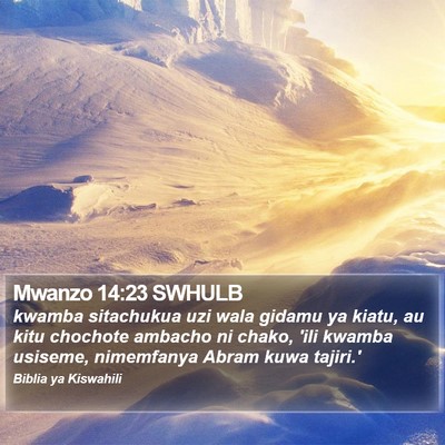 Mwanzo 14:23 SWHULB Bible Verse Image