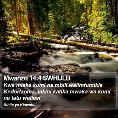 Mwanzo 14:4 SWHULB Bible Verse Image