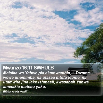 Mwanzo 16:11 SWHULB Bible Verse Image