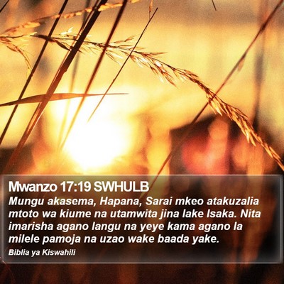 Mwanzo 17:19 SWHULB Bible Verse Image