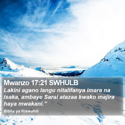 Mwanzo 17:21 SWHULB Bible Verse Image