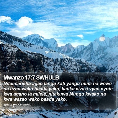 Mwanzo 17:7 SWHULB Bible Verse Image