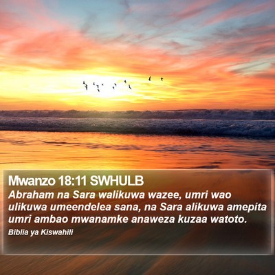 Mwanzo 18:11 SWHULB Bible Verse Image