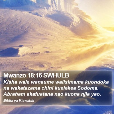 Mwanzo 18:16 SWHULB Bible Verse Image