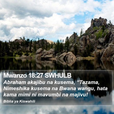 Mwanzo 18:27 SWHULB Bible Verse Image