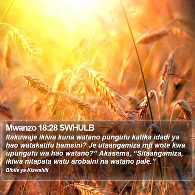 Mwanzo 18:28 SWHULB Bible Verse Image