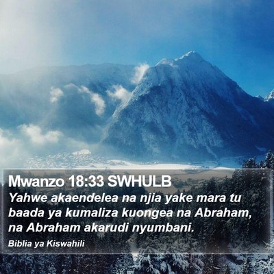 Mwanzo 18:33 SWHULB Bible Verse Image