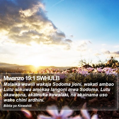 Mwanzo 19:1 SWHULB Bible Verse Image