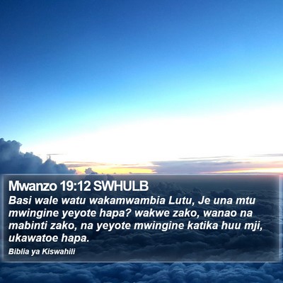 Mwanzo 19:12 SWHULB Bible Verse Image
