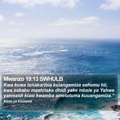 Mwanzo 19:13 SWHULB Bible Verse Image