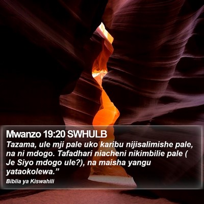 Mwanzo 19:20 SWHULB Bible Verse Image