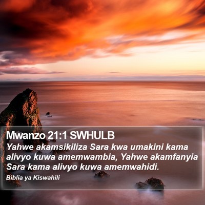 Mwanzo 21:1 SWHULB Bible Verse Image