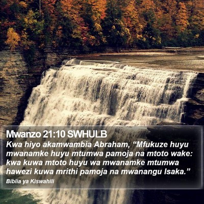 Mwanzo 21:10 SWHULB Bible Verse Image