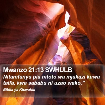 Mwanzo 21:13 SWHULB Bible Verse Image