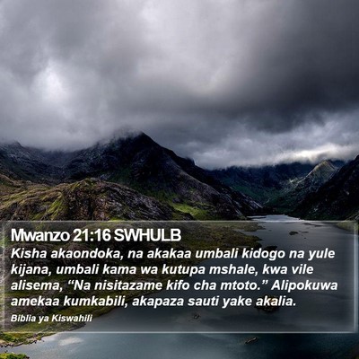 Mwanzo 21:16 SWHULB Bible Verse Image