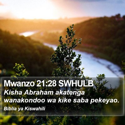 Mwanzo 21:28 SWHULB Bible Verse Image