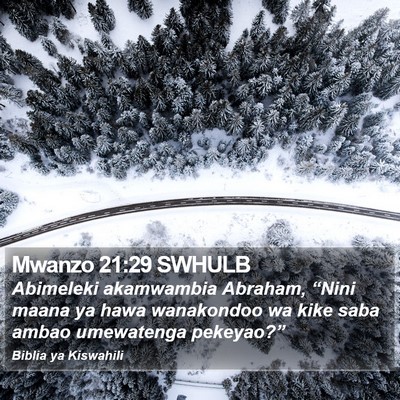 Mwanzo 21:29 SWHULB Bible Verse Image