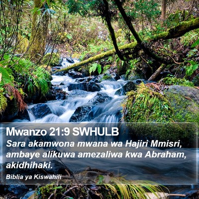 Mwanzo 21:9 SWHULB Bible Verse Image
