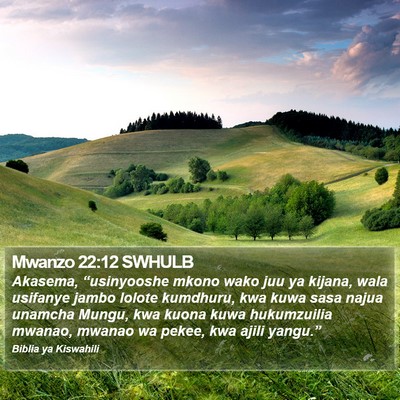 Mwanzo 22:12 SWHULB Bible Verse Image