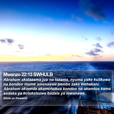 Mwanzo 22:13 SWHULB Bible Verse Image