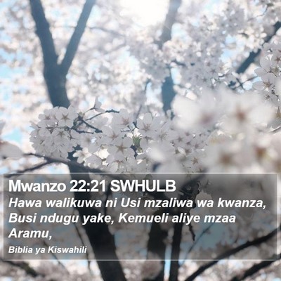 Mwanzo 22:21 SWHULB Bible Verse Image