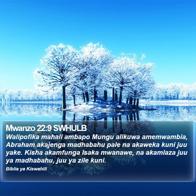 Mwanzo 22:9 SWHULB Bible Verse Image