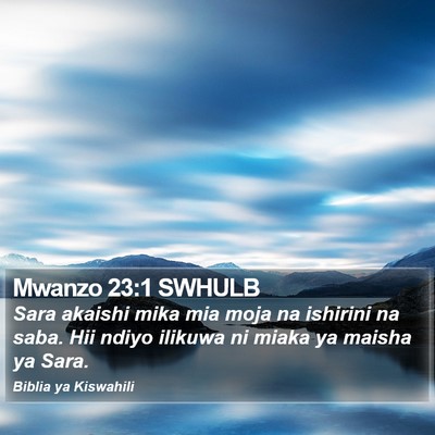 Mwanzo 23:1 SWHULB Bible Verse Image