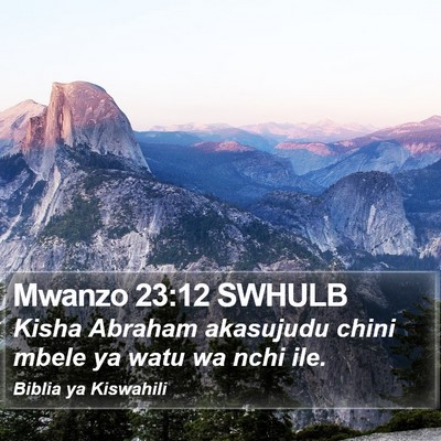 Mwanzo 23:12 SWHULB Bible Verse Image