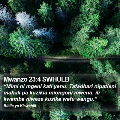 Mwanzo 23:4 SWHULB Bible Verse Image