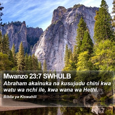 Mwanzo 23:7 SWHULB Bible Verse Image