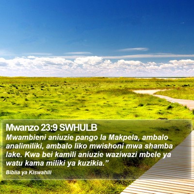 Mwanzo 23:9 SWHULB Bible Verse Image