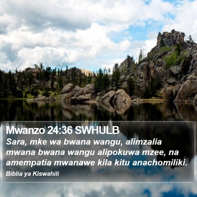 Mwanzo 24:36 SWHULB Bible Verse Image