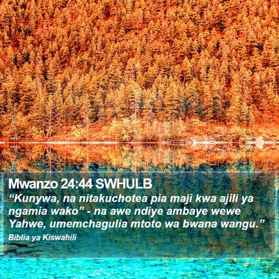Mwanzo 24:44 SWHULB Bible Verse Image