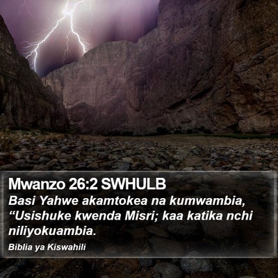 Mwanzo 26:2 SWHULB Bible Verse Image