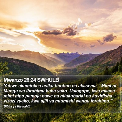 Mwanzo 26:24 SWHULB Bible Verse Image