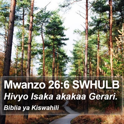 Mwanzo 26:6 SWHULB Bible Verse Image