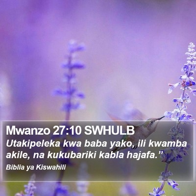 Mwanzo 27:10 SWHULB Bible Verse Image