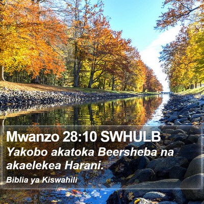 Mwanzo 28:10 SWHULB Bible Verse Image