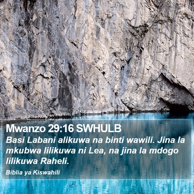Mwanzo 29:16 SWHULB Bible Verse Image