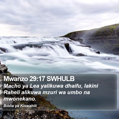 Mwanzo 29:17 SWHULB Bible Verse Image