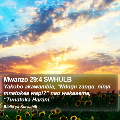 Mwanzo 29:4 SWHULB Bible Verse Image