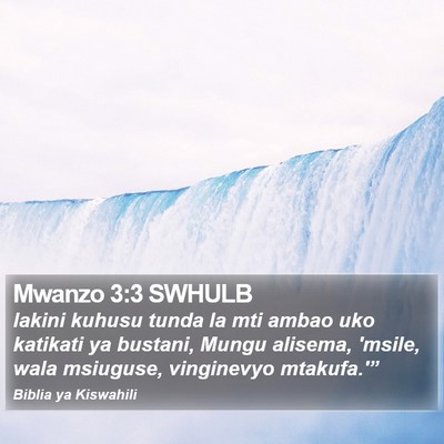 Mwanzo 3:3 SWHULB Bible Verse Image