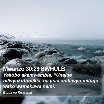 Mwanzo 30:29 SWHULB Bible Verse Image